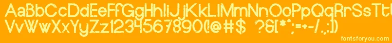 Подробнее о шрифте EuropeundergroundWorn Шрифт EuropeundergroundWorn – жёлтые шрифты на оранжевом фоне