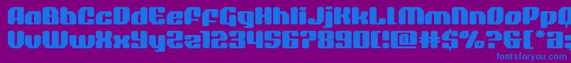 quasarpacerexpand Font – Blue Fonts on Purple Background