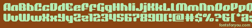 quasarpacerexpand Font – Green Fonts on Brown Background