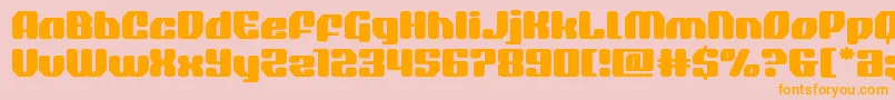 quasarpacerexpand Font – Orange Fonts on Pink Background