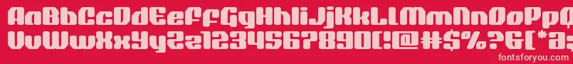 quasarpacerexpand Font – Pink Fonts on Red Background