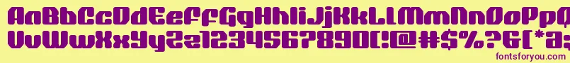 quasarpacerexpand Font – Purple Fonts on Yellow Background