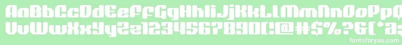 quasarpacerexpand Font – White Fonts on Green Background