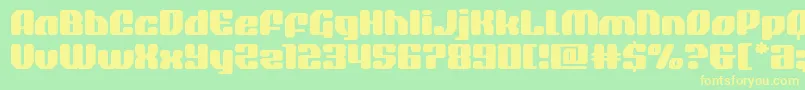 quasarpacerexpand Font – Yellow Fonts on Green Background