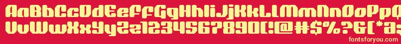 quasarpacerexpand Font – Yellow Fonts on Red Background