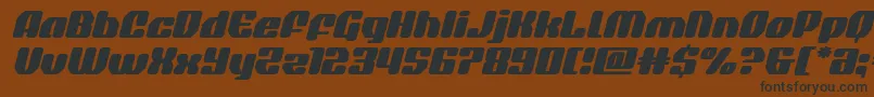 quasarpacerexpandital Font – Black Fonts on Brown Background
