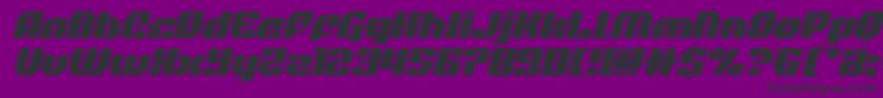 quasarpacerexpandital Font – Black Fonts on Purple Background