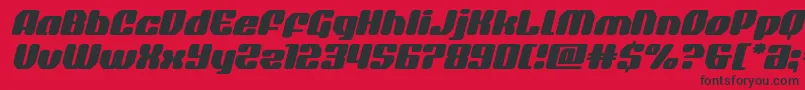 quasarpacerexpandital Font – Black Fonts on Red Background