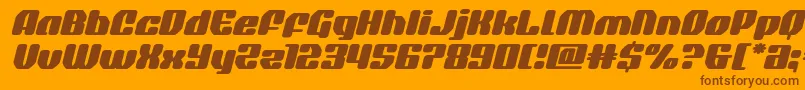 quasarpacerexpandital Font – Brown Fonts on Orange Background