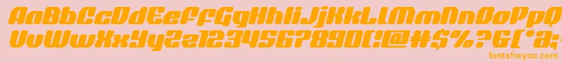 quasarpacerexpandital Font – Orange Fonts on Pink Background