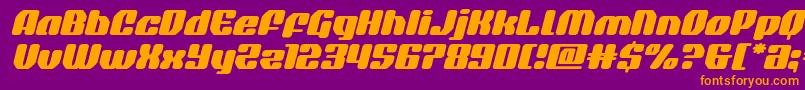 quasarpacerexpandital Font – Orange Fonts on Purple Background