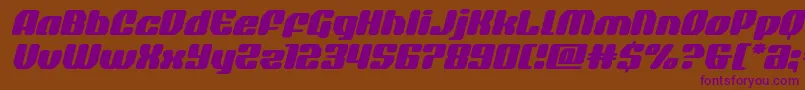 quasarpacerexpandital Font – Purple Fonts on Brown Background