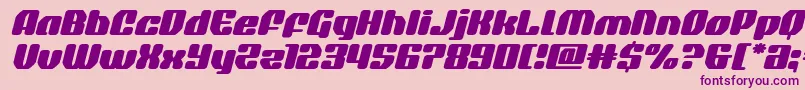 quasarpacerexpandital Font – Purple Fonts on Pink Background