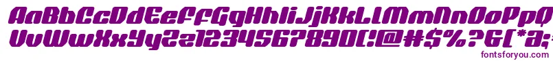 quasarpacerexpandital Font – Purple Fonts on White Background