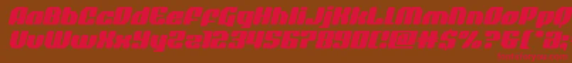 quasarpacerexpandital Font – Red Fonts on Brown Background