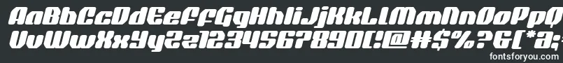 quasarpacerexpandital Font – White Fonts on Black Background