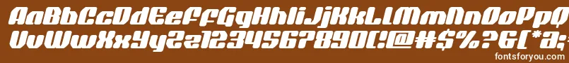 quasarpacerexpandital Font – White Fonts on Brown Background