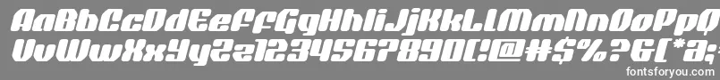 フォントquasarpacerexpandital – 灰色の背景に白い文字