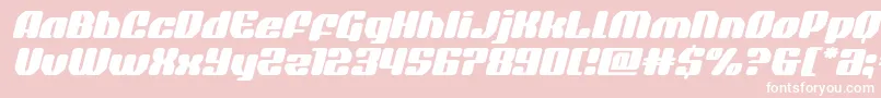 quasarpacerexpandital Font – White Fonts on Pink Background