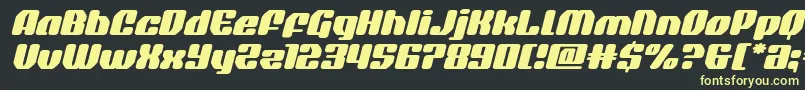 quasarpacerexpandital Font – Yellow Fonts on Black Background