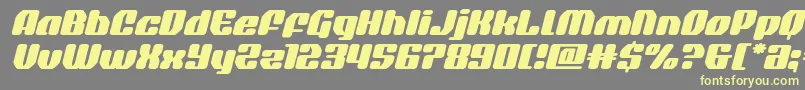 quasarpacerexpandital Font – Yellow Fonts on Gray Background