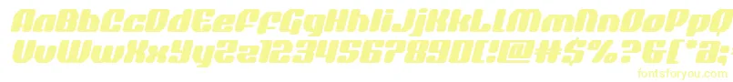 quasarpacerexpandital Font – Yellow Fonts on White Background