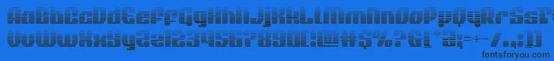 quasarpacergrad Font – Black Fonts on Blue Background