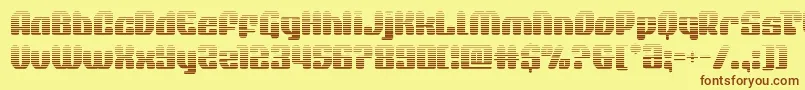 quasarpacergrad Font – Brown Fonts on Yellow Background