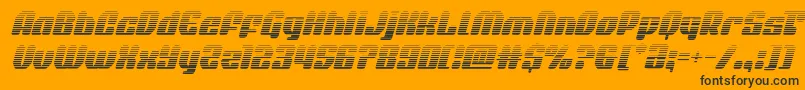 Шрифт quasarpacergradital – чёрные шрифты на оранжевом фоне