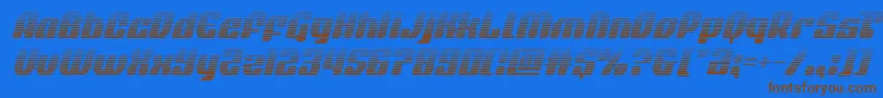 quasarpacergradital Font – Brown Fonts on Blue Background