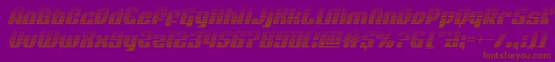 フォントquasarpacergradital – 紫色の背景に茶色のフォント