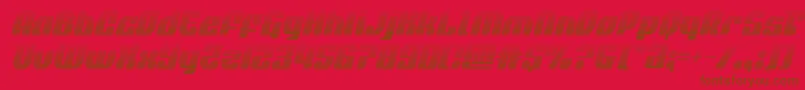 フォントquasarpacergradital – 赤い背景に茶色の文字