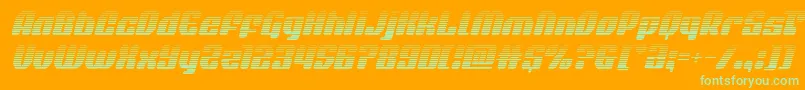 quasarpacergradital Font – Green Fonts on Orange Background