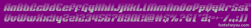 quasarpacergradital-fontti – vihreät fontit violetilla taustalla