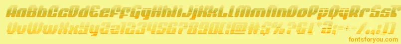 quasarpacergradital Font – Orange Fonts on Yellow Background