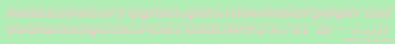 quasarpacergradital Font – Pink Fonts on Green Background