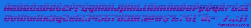 quasarpacergradital Font – Purple Fonts on Blue Background