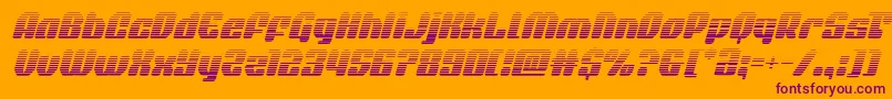 quasarpacergradital Font – Purple Fonts on Orange Background