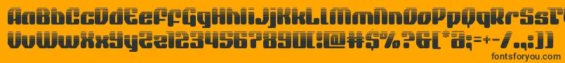 quasarpacerhalf Font – Black Fonts on Orange Background