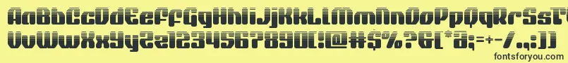 quasarpacerhalf Font – Black Fonts on Yellow Background