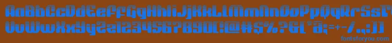 quasarpacerhalf Font – Blue Fonts on Brown Background