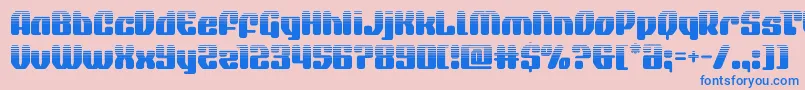 quasarpacerhalf Font – Blue Fonts on Pink Background