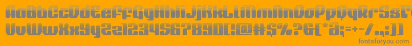 quasarpacerhalf Font – Gray Fonts on Orange Background