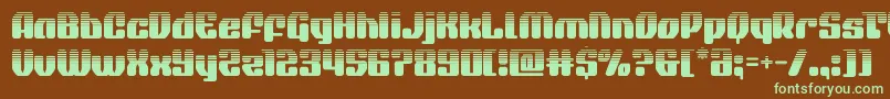 quasarpacerhalf Font – Green Fonts on Brown Background