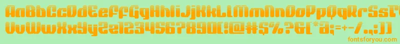 quasarpacerhalf Font – Orange Fonts on Green Background