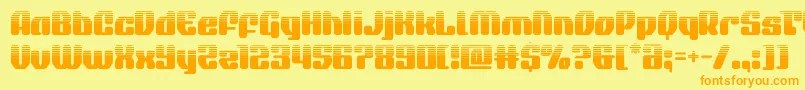 quasarpacerhalf Font – Orange Fonts on Yellow Background