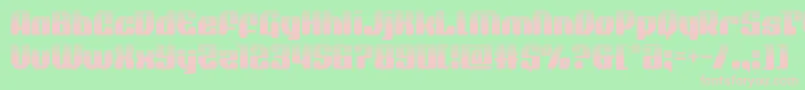 quasarpacerhalf Font – Pink Fonts on Green Background