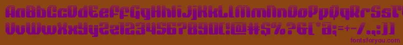 quasarpacerhalf Font – Purple Fonts on Brown Background