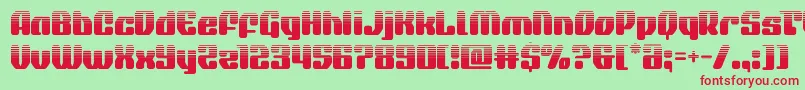 quasarpacerhalf Font – Red Fonts on Green Background