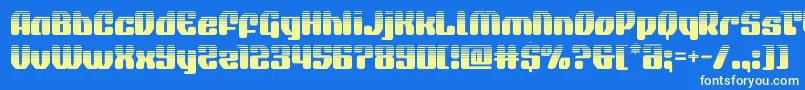 quasarpacerhalf Font – Yellow Fonts on Blue Background